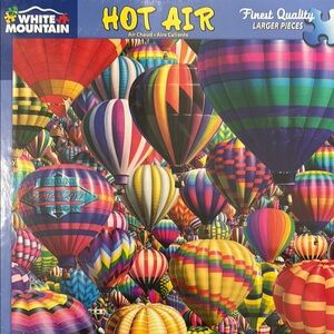 White Mountain Red and Pink Puzzle Hot Air Balloons